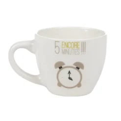 Tasse à expresso porcelaine blanc à motif réveil 9 cl|Gifi Sale