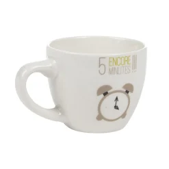 Tasse à expresso porcelaine blanc à motif réveil 9 cl|Gifi Sale
