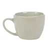 Tasse en faïence 23 cl uni lin avec rainures verticales en relief|Gifi Online