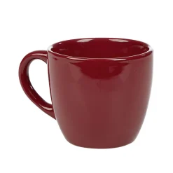 Tasse en faïence 22 cl uni rouge brillant|Gifi Outlet
