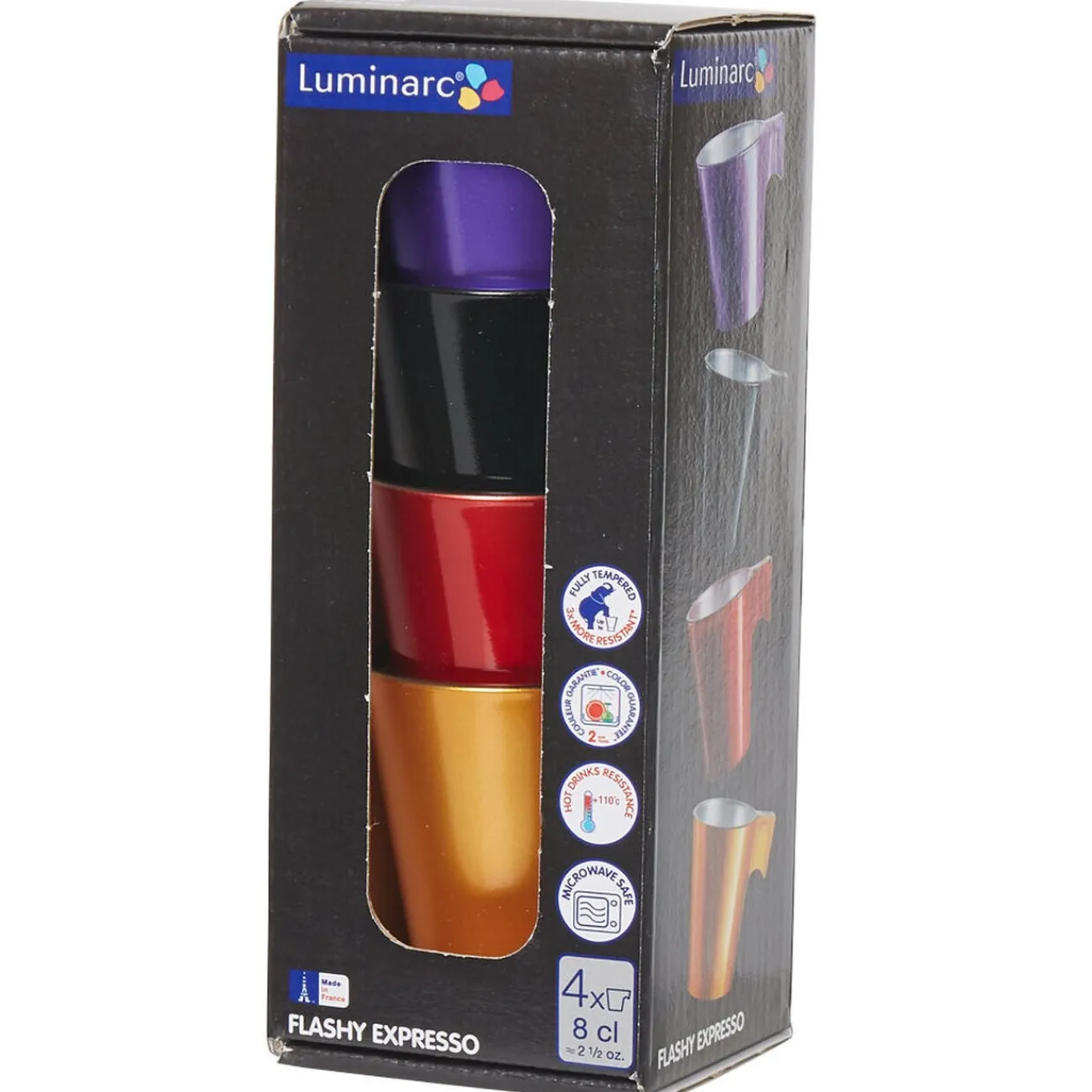 Discount Tasse en verre métallisé Luminarc multicolore x4 Vaisselle Et Accessoires De Table