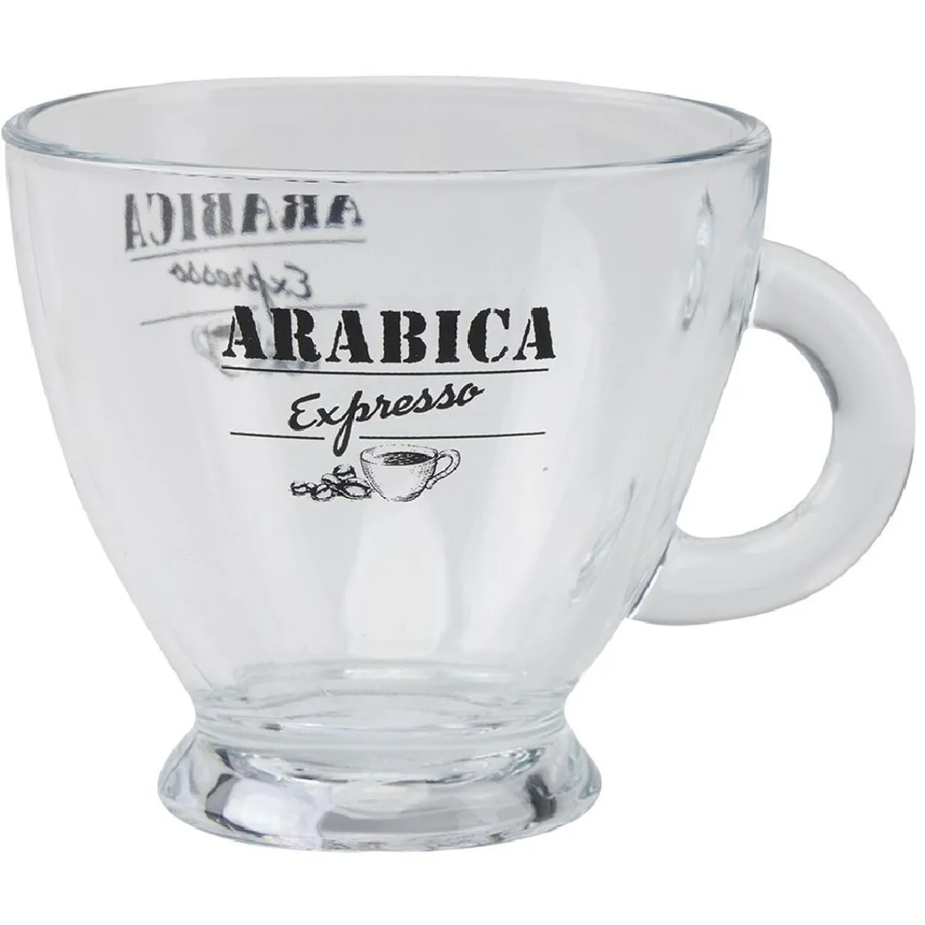 Tasse en verre transparent design café 23 cl|Gifi