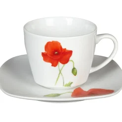 Tasse et sous tasse design coquelicot|Gifi Hot