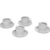 Tasse expresso et sous tasse café bistrot blanc x 4 Vaisselle Et Accessoires De Table