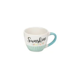 Tasse expresso porcelaine bleu inscription "Sunshine of my Life" 9 cl|Gifi Online