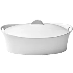 Outlet Terrine avec couvercle ovale blanche Cuisson