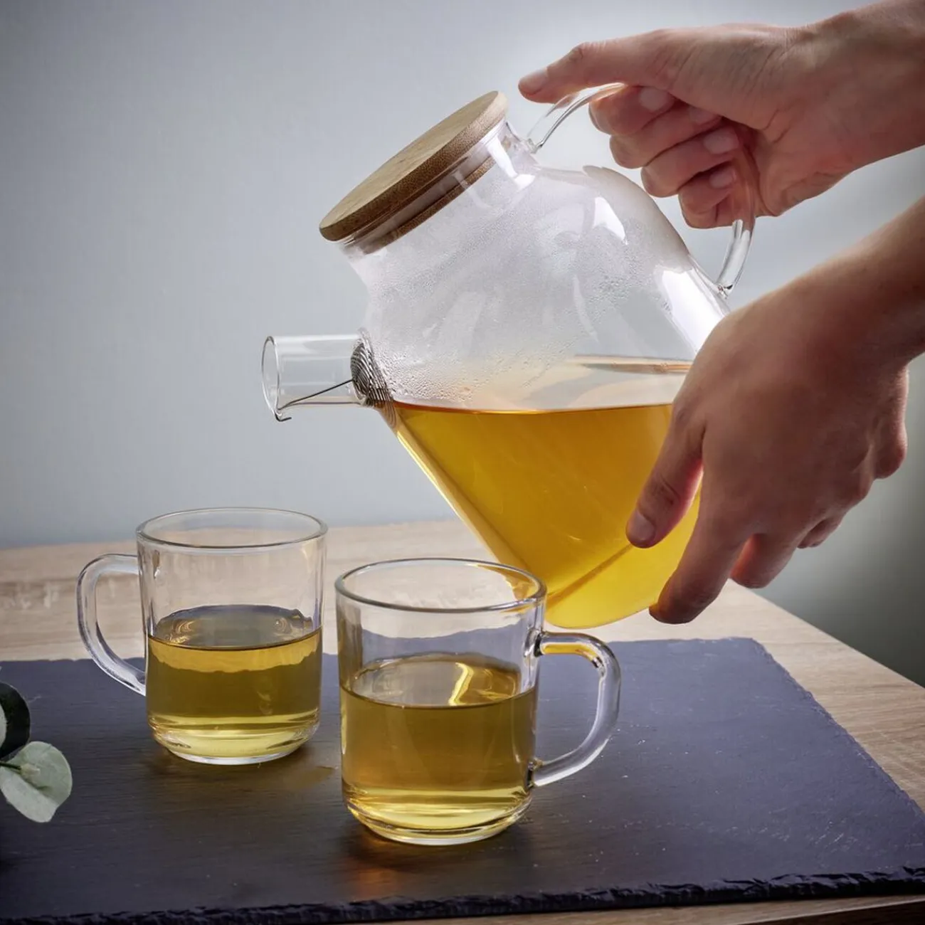 Théière en verre et bambou 1,6L|Gifi Best