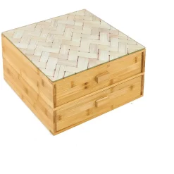 Tiroir à dosettes et capsules 2 niveaux bambou|Gifi Clearance