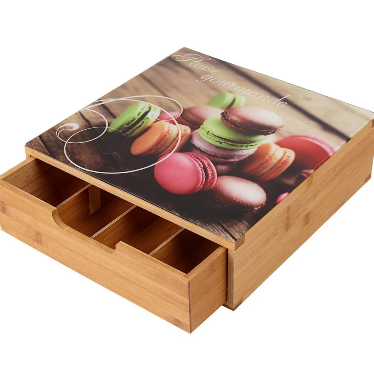 Online Tiroir à dosettes motifs macarons Rangement De Cuisine