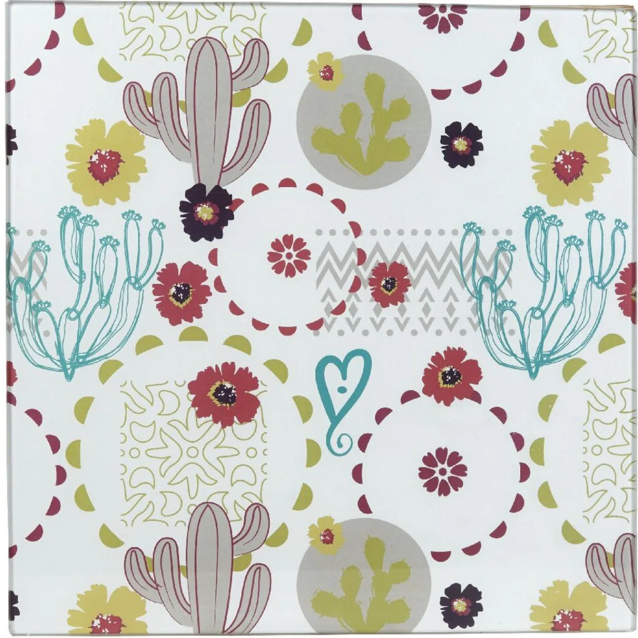 Best Tiroir toutes dosettes bambou motif cactus multicolore Rangement De Cuisine