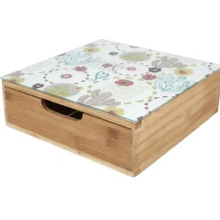 Best Tiroir toutes dosettes bambou motif cactus multicolore Rangement De Cuisine