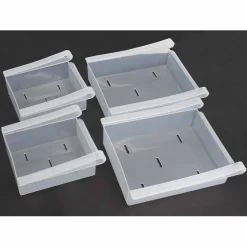 Online Tiroirs transparents encastrables pour réfrigérateur x4 Rangement De Cuisine