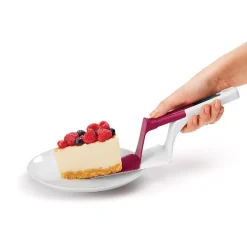 Hot Tranche pelle à tarte Metaltex avec poussoir blanc et rouge Préparation Culinaire