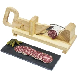 Hot Trancheuse à saucisson coulissant avec plateau ardoise Petit Électroménager