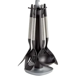 New Ustensiles de cuisine x5 avec support noi et gris Préparation Culinaire