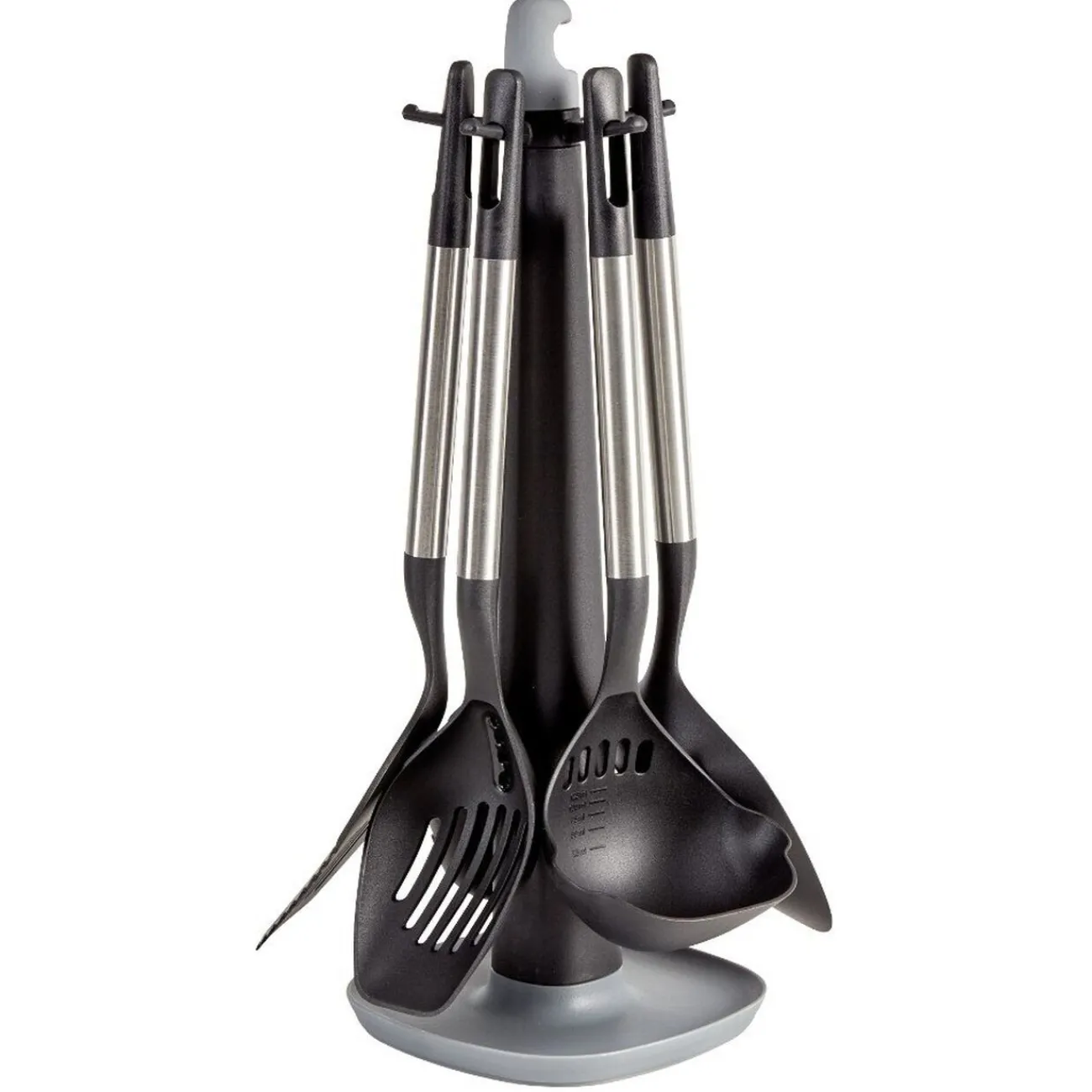 New Ustensiles de cuisine x5 avec support noi et gris Préparation Culinaire