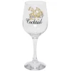 Verre à cocktail à pied transparent avec inscription 48 cl x2|Gifi Sale