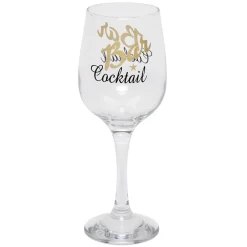 Verre à cocktail à pied transparent avec inscription 48 cl x2|Gifi Sale