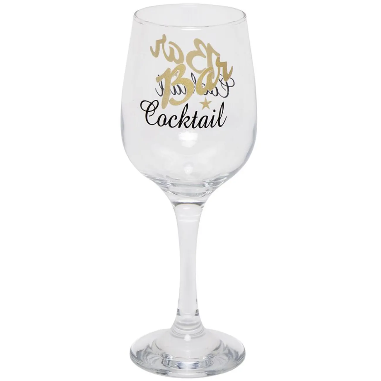 Verre à cocktail à pied transparent avec inscription 48 cl x2|Gifi Sale
