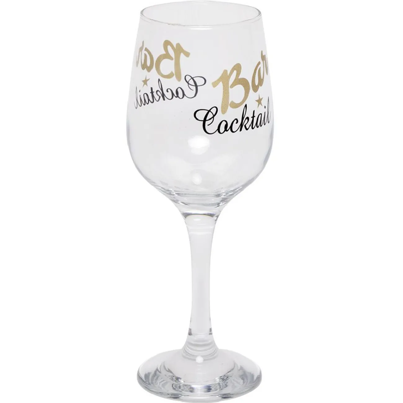 Verre à cocktail à pied transparent avec inscription 48 cl x2|Gifi Sale