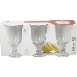 Verre à eau à pied Elba x3|Gifi Outlet