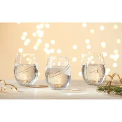 Verre à eau avec ruban doré x4|Gifi Online