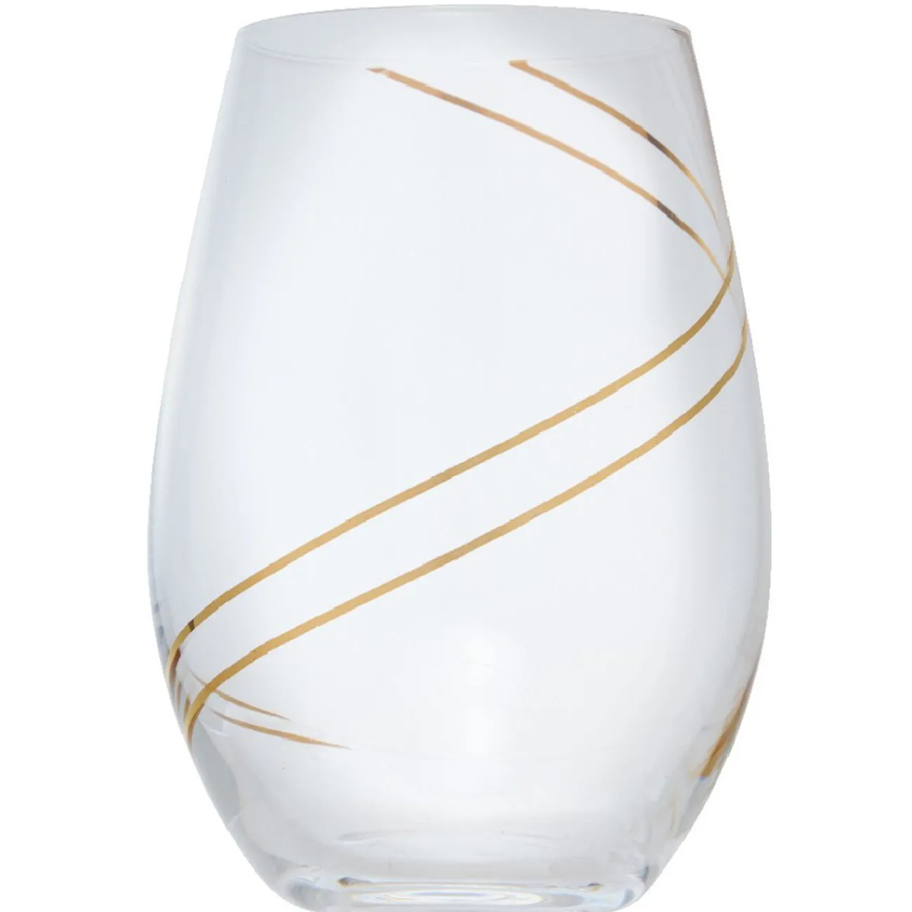 Verre à eau avec ruban doré x4|Gifi Online