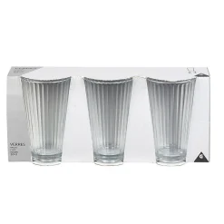Verre à eau embossé transparent 32,5 cl x3|Gifi Hot