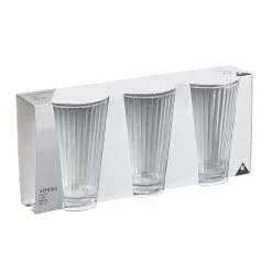Verre à eau embossé transparent 32,5 cl x3|Gifi Hot