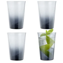 Verre à eau fumé noir 29cl x4|Gifi Discount