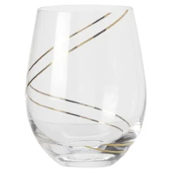 Verre à eau transparent liseré doré x4|Gifi Hot