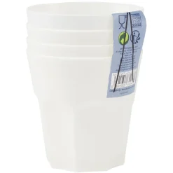 Verre à facette en plastique x4|Gifi Online