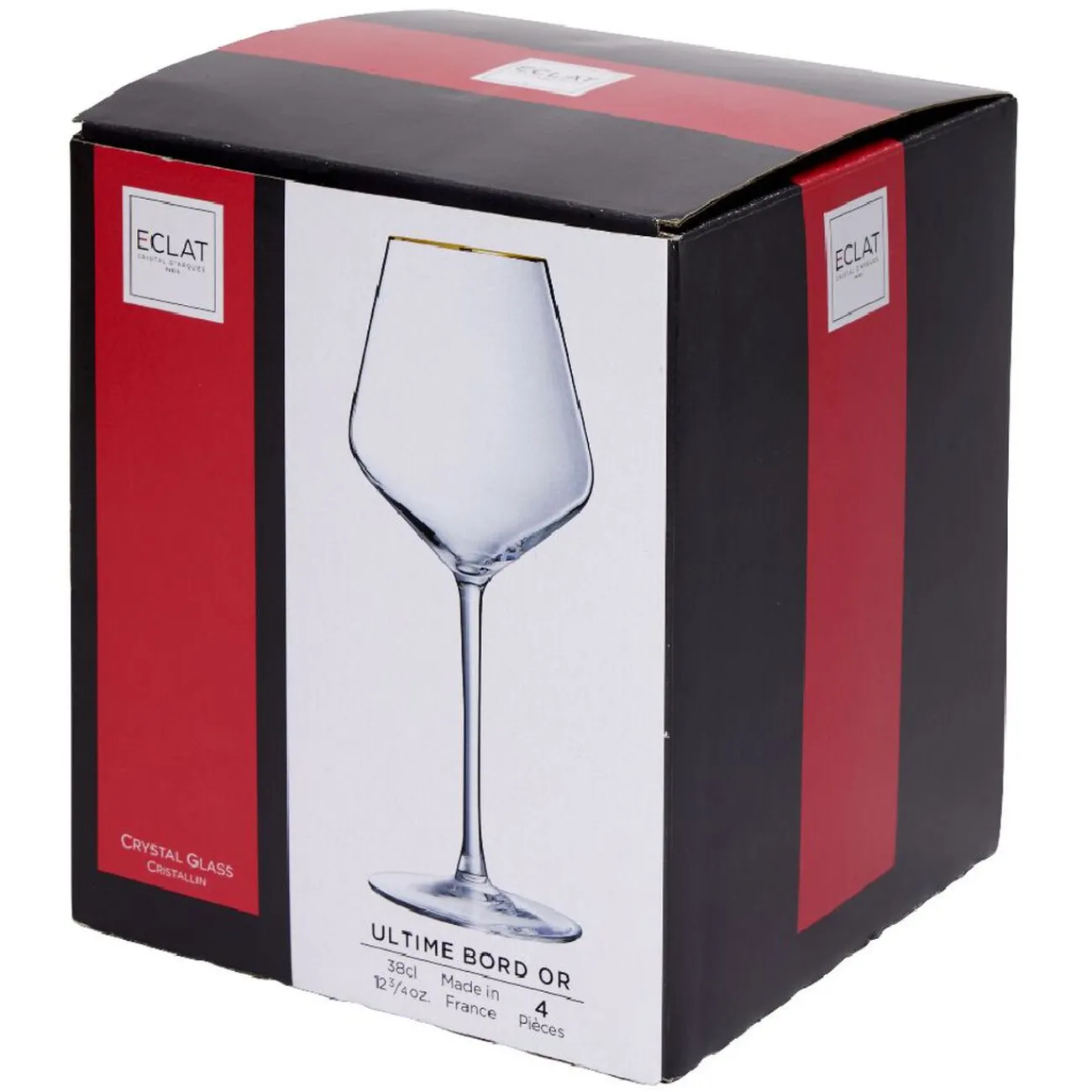 Verre à pied avec liseré doré 38 cl x4|Gifi Best