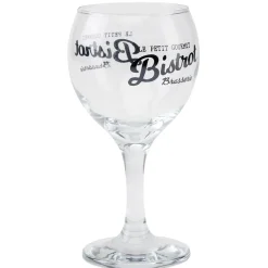 Sale Verre à pied en verre transparent design Bistrot x6 Vaisselle Et Accessoires De Table