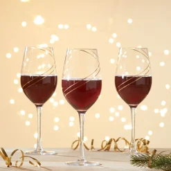 Verre à vin avec ruban doré x4|Gifi Outlet