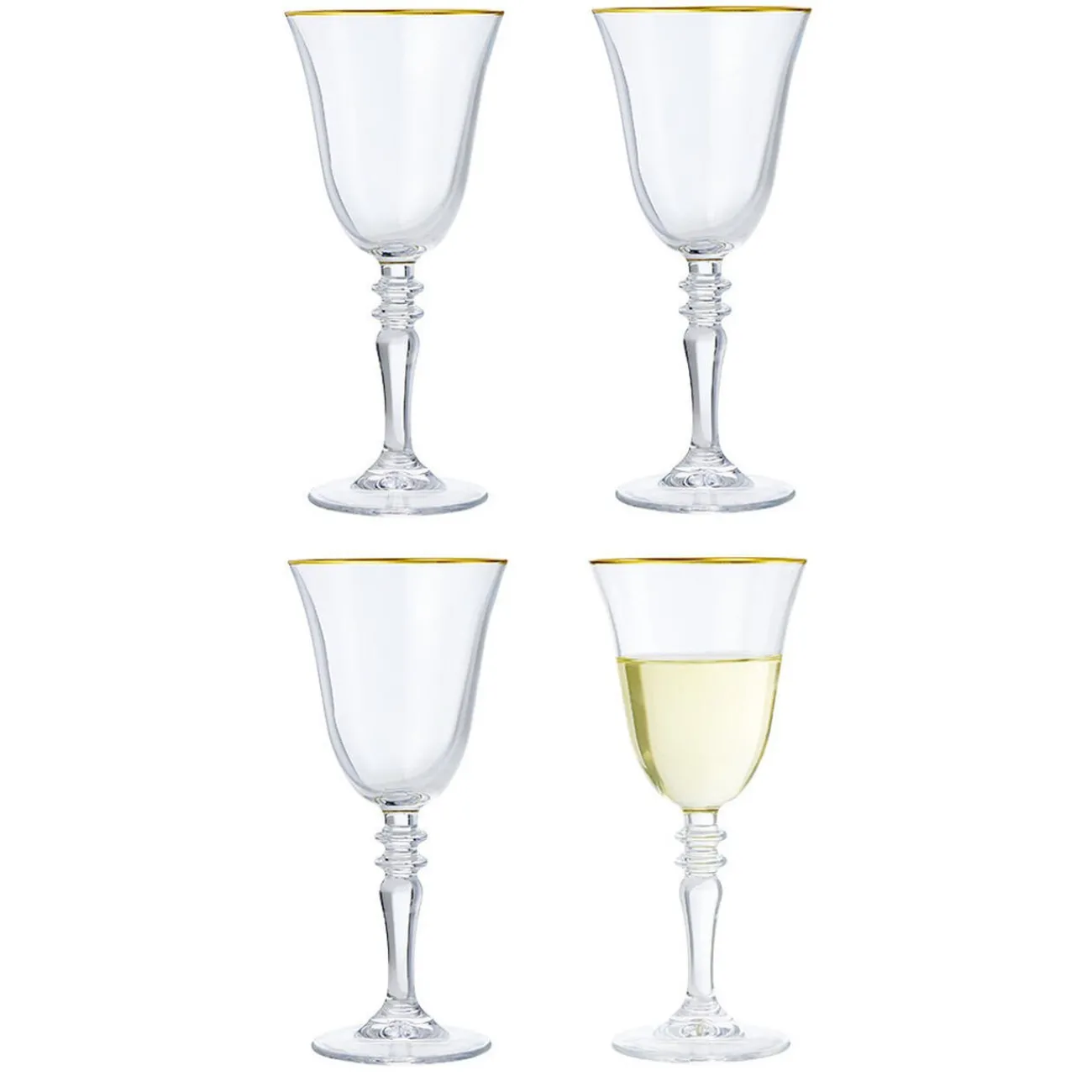 Verre à vin bord doré 27cl x4|Gifi Clearance