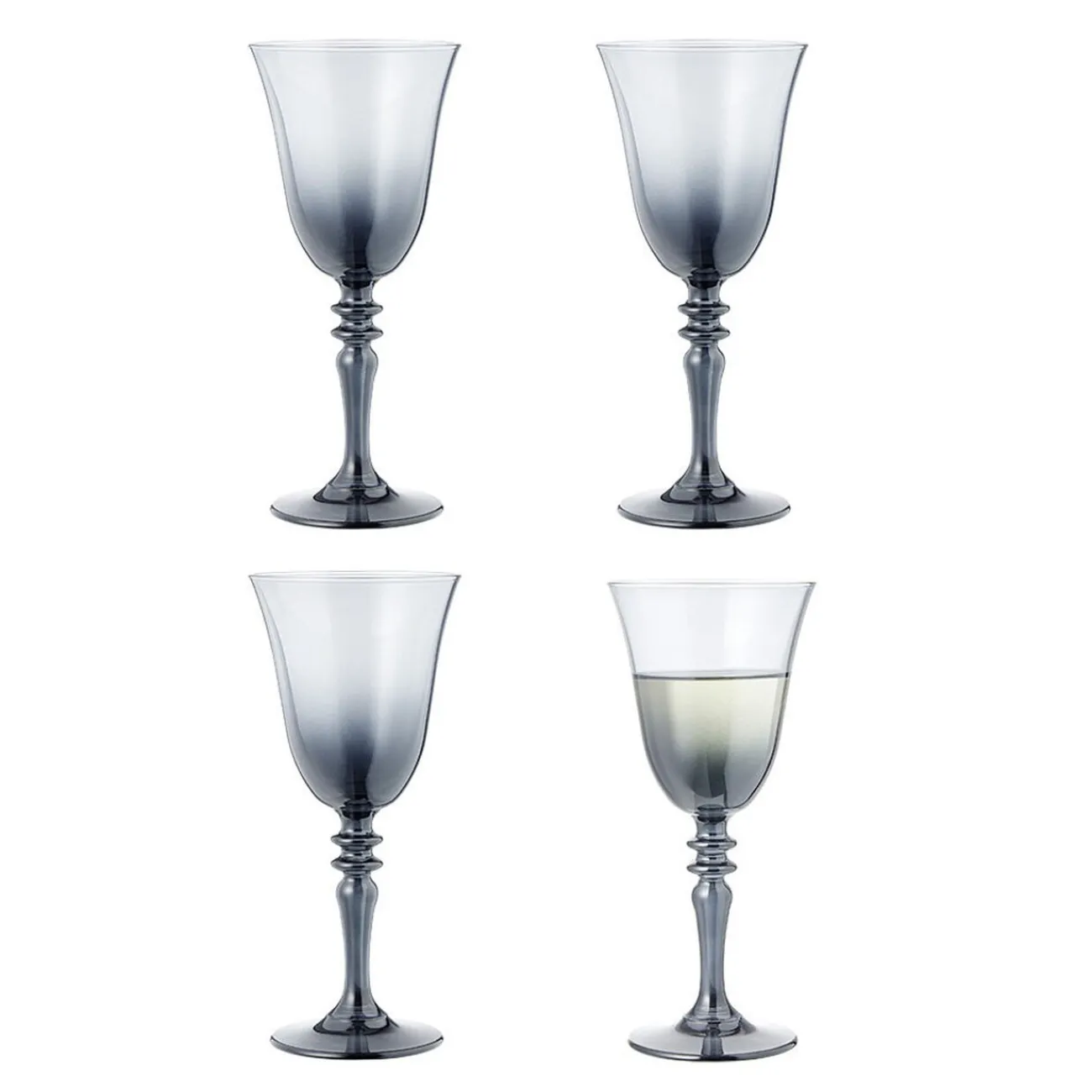 Verre à vin fumé noir 27cl x4|Gifi New