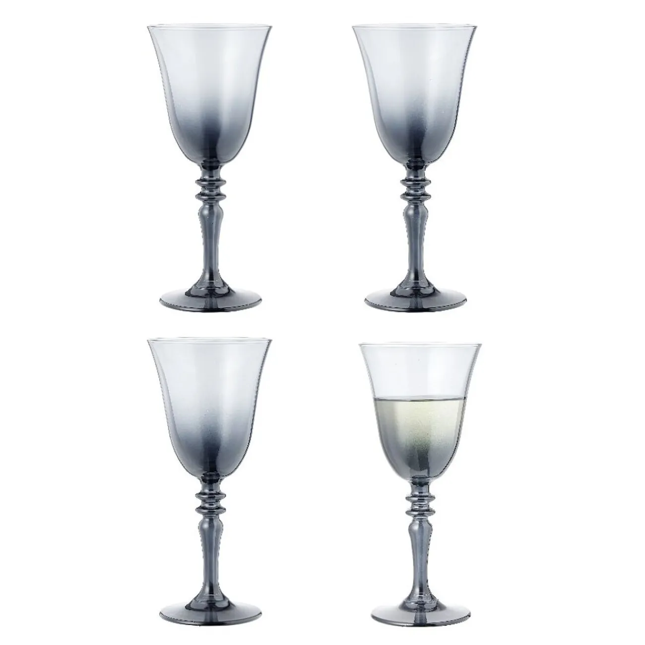 Verre à vin fumé noir 27cl x4|Gifi New
