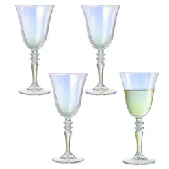 Verre à vin irisé transparent 27cl x4|Gifi Clearance