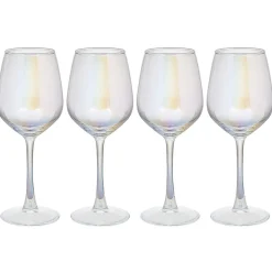 Verre à vin transparent irisé x4|Gifi Outlet
