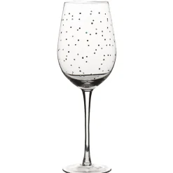 Verre à vin transparent motif pois|Gifi Clearance
