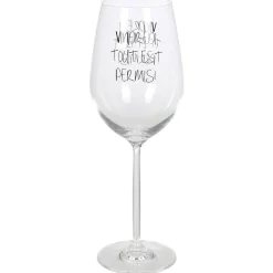 Verre à vin XL sur pied inscription Vendredi tout est permis ! 75 cl|Gifi