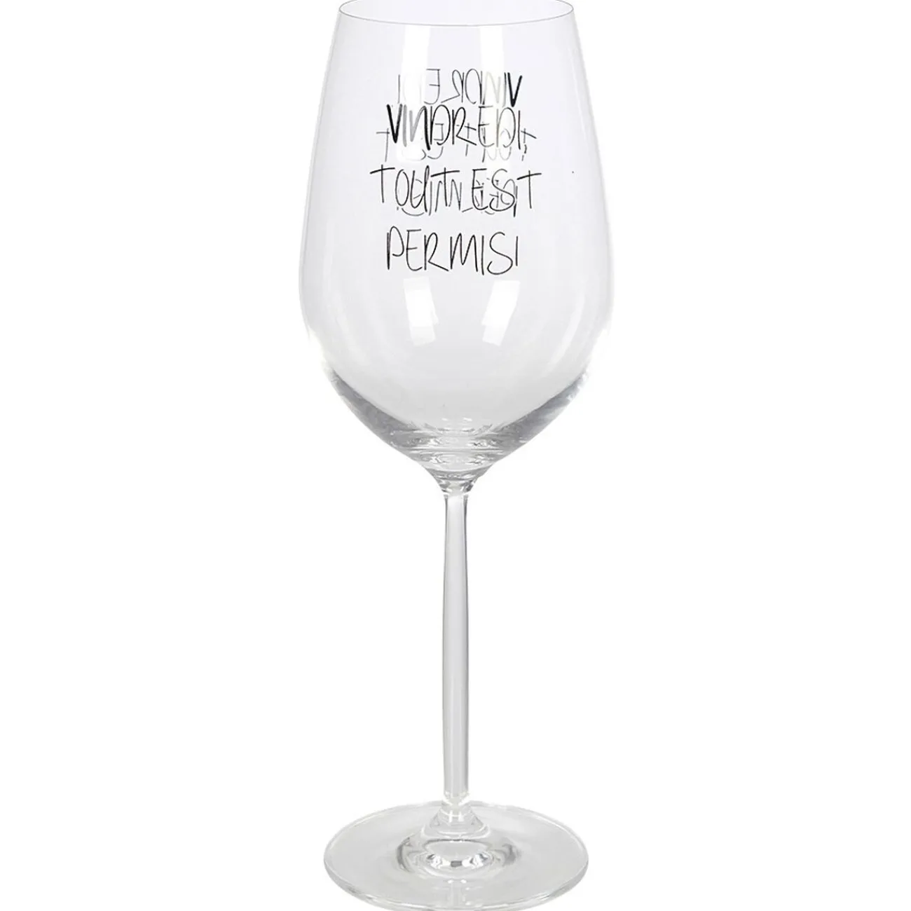 Verre à vin XL sur pied inscription Vendredi tout est permis ! 75 cl|Gifi