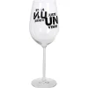 Verre à vin XL sur pied transparent inscription Juste un verre 75 cl|Gifi Sale