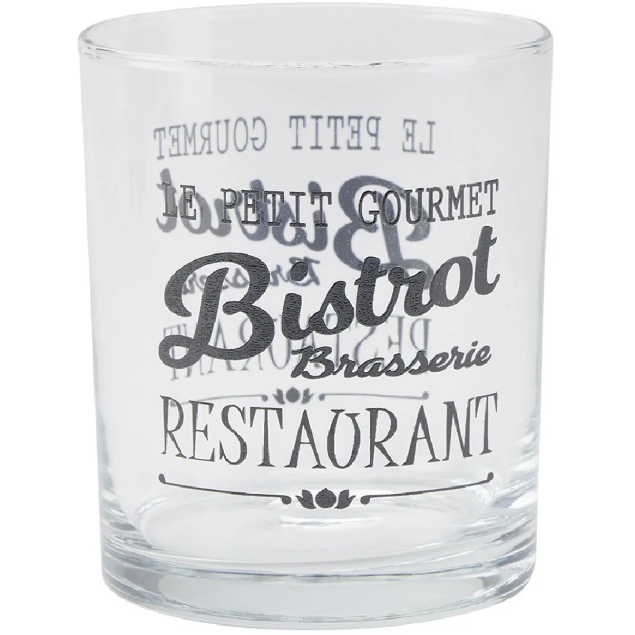 Verre bas en verre transparent design Bistrot x6|Gifi Online