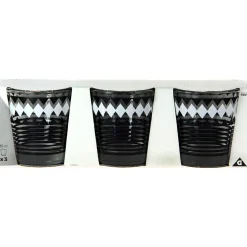 Verre bas motif graphique noir gris x 3|Gifi Hot