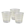 Verre bas style tropical motif ananas doré 25cl x3|Gifi Outlet
