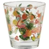 Outlet Verre bas style tropical motif fruits et flamant rose 25cl Vaisselle Et Accessoires De Table