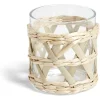 Verre bas transparent avec raphia Ø8xH9cm Vaisselle Et Accessoires De Table
