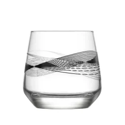 Online Verre bas transparent motif ligne noire 34,5 cl Vaisselle Et Accessoires De Table